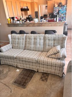 Wingback sofa