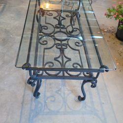 Wrought Iron Side Table 
