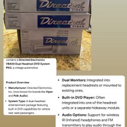 Directed Electronics VB400 Dual Headrest DVD System PKG,