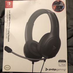 BRAND NEW IN THE BOX still factory sealed - PDP Gamingi LVL40 Wired Stereo Gaming Headset for Nintendo Switch Black or ANY USB PORT   