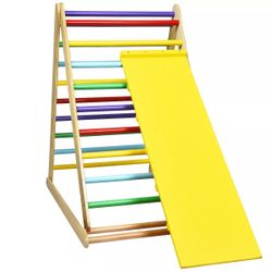 (New, not built) Foldable Wooden Climbing Triangle Indoor Climber w/Ladder