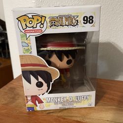 Funko Pop One Piece Glossy Hair Monkey D. Luffy 98 JJL160309 OG Barcode SEE PICS