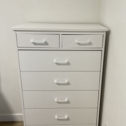 EPHEX White Tall Dresser with 7 Drawers for Bedroom