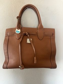 Authentic Dooney and Bourke Brown Leather Saddle Bag Gorgeous