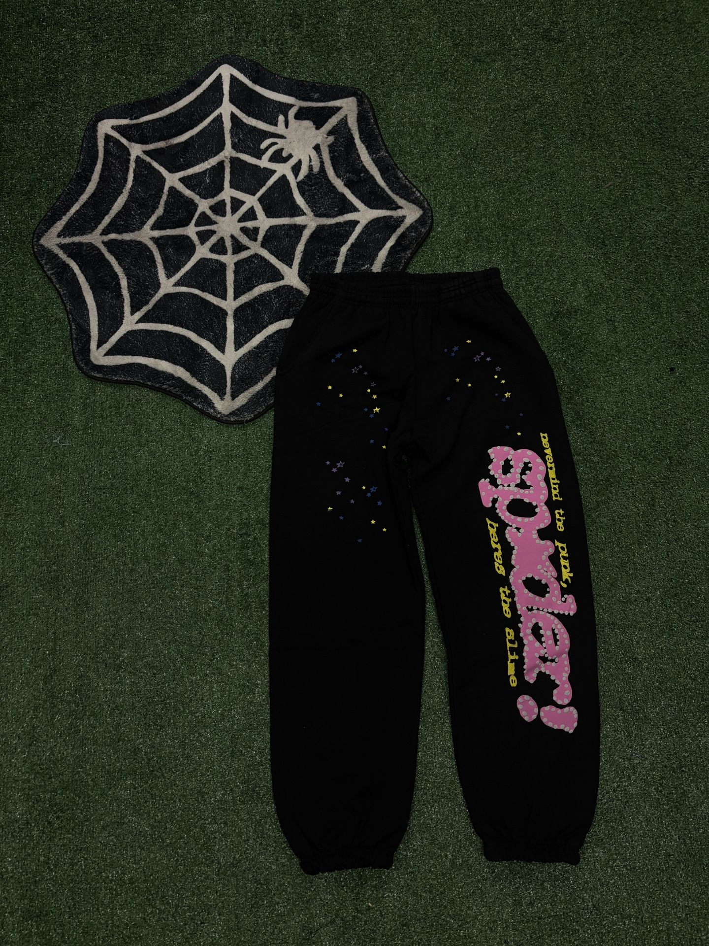 Sp5der P*nk Sweatpants Black