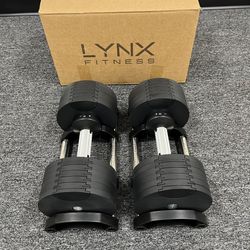 ( BRAND NEW IN BOX ) Pair Of 50lb Adjustable Dumbbells - Click On My Profile For More Gym Equipment 