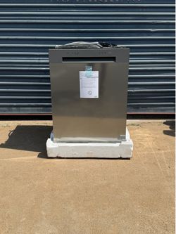 24 in. Stainless Look Front Control 52 dBA Dishwashe for r with Stainless Steel Tub and SenseClean