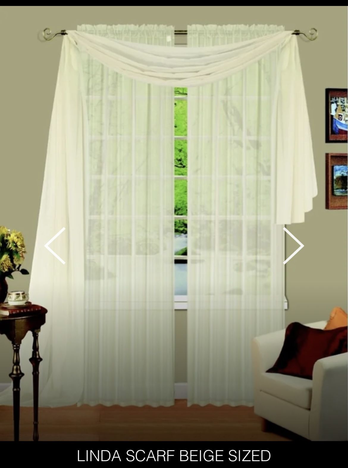 54x84” Rod Pocket Sheers