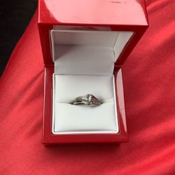 James Allen Sterling silver with diamonds 7 half Beautiful