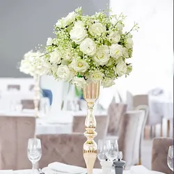 Pre-Arranged Silk Floral Centerpiece in White, 22" Artificial Rose Flower Ball