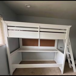 Loft Twin Bed W Desk & Mattress