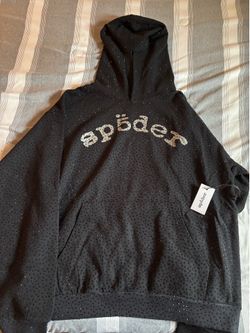 Rhinestone spider hoodie
