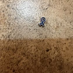 Dark blue ribbon awareness origami owl charm