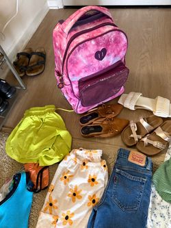 Girls sz 8-10 and backpack