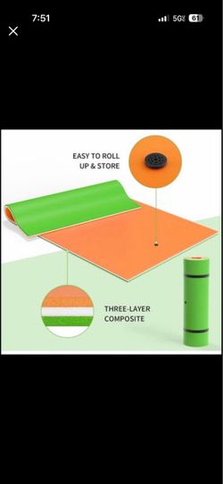 12 FT Floating Water Mat – 3-Layer Foam, 616 lb Capacity, Orange/Green