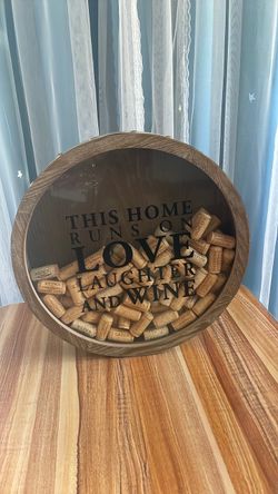Wine barrel shadow box frame