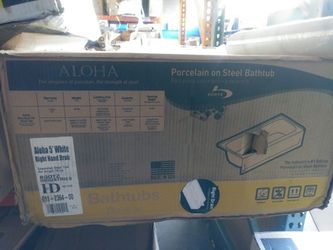 Bootz Industries   Aloha 5 ft. Right Hand Drain Soaking Tub in White