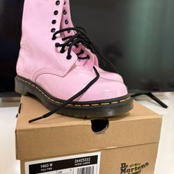 Dr. Martens Pink Patent Leather Boots