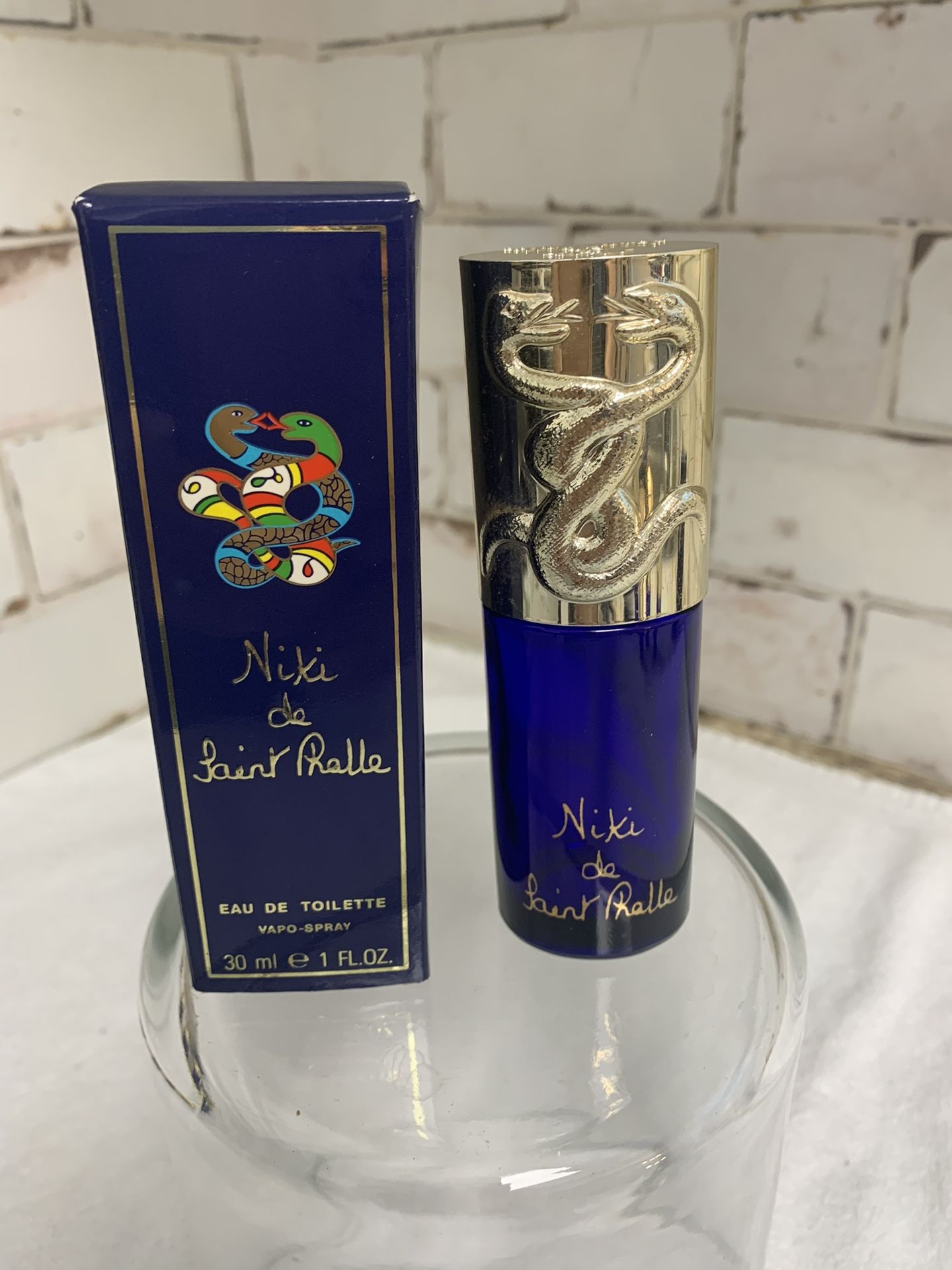 Niki De Saint Phalle 1 oz And 2oz Eau De Toilette Spray “Empty”Bottle in box. discontinued now