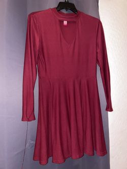Burgundy Long Sleeve Dress Size XL