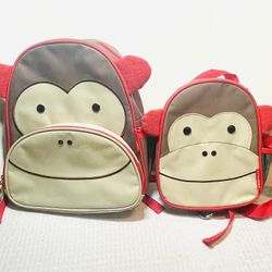 Skip Hop Monkey Backpack Toddlers Kids Small Bookbag lot