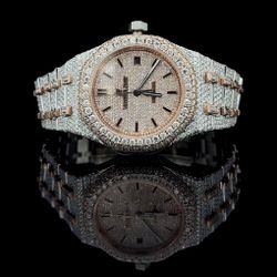 AP Automatic Rose Gold Lab Diamond Luxury Designer Watch