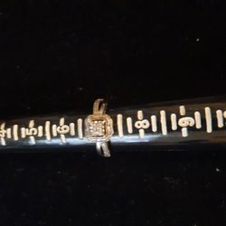 Sterling Silver Ring with Diamonds 