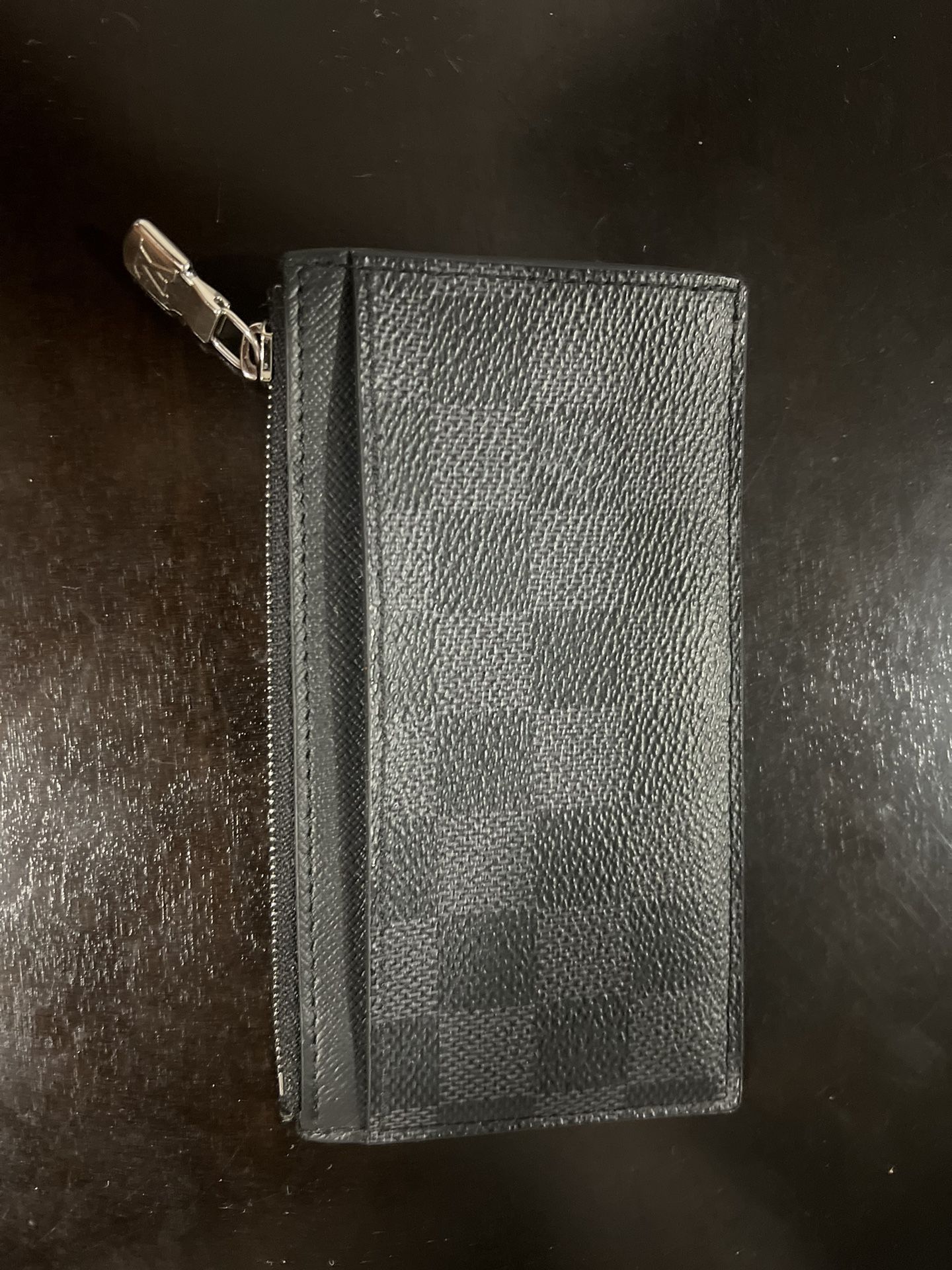 Louis Vuitton DAMIER GRAPHITE LV COIN CARD HOLDER Black Coin Cases N64038
