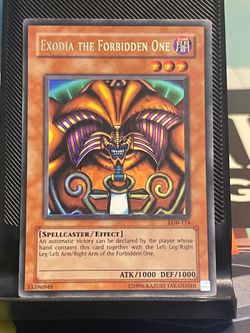 Vintage 1996 Yugioh | Exodia The Forbidden One | LOB-124 Ultra Rare | NM