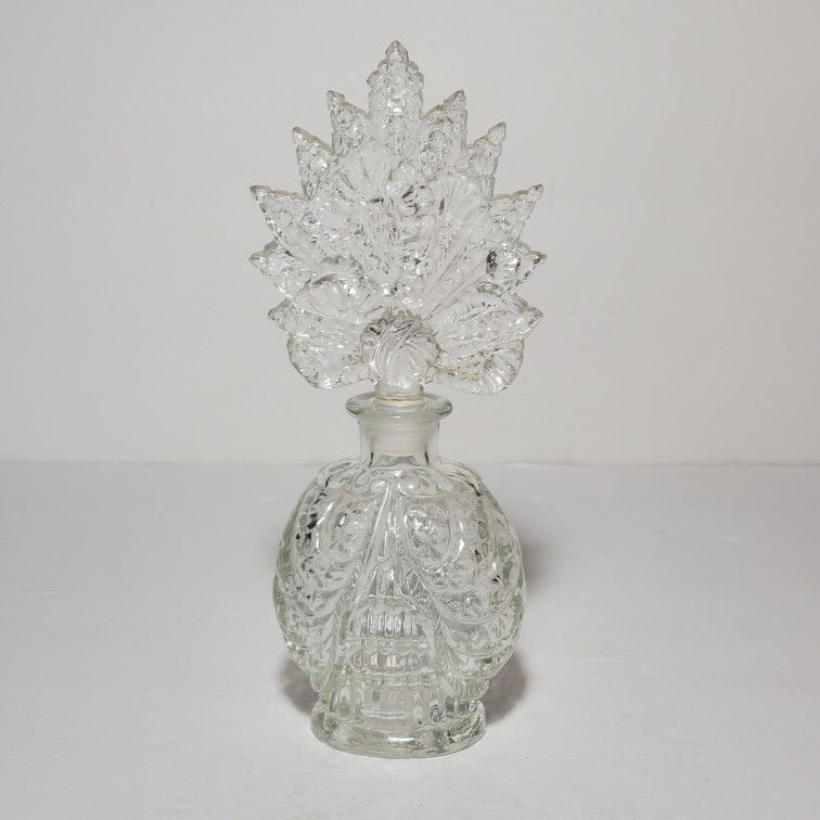 Vintage Glass Perfume Bottle with Stopper