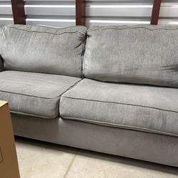 Gray Fabric Sofa – Clean & Comfortable