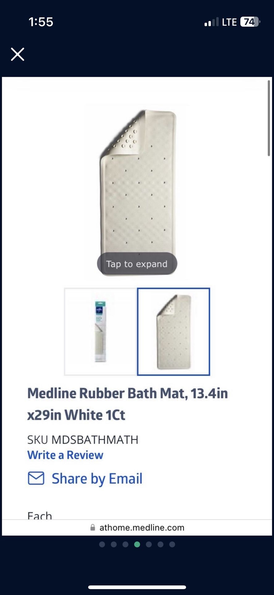 Medline Rubber Bath Mat