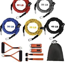 Sunsign Stackable Resistance Band Kit Extreme Workout Total-Body Training Home Gym 