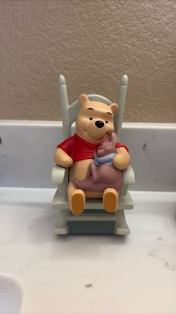 Disney Pooh & Friends Porcelain Retired Figurine Collectible Winnie The Pooh, “Sweet Dreams, Little One”