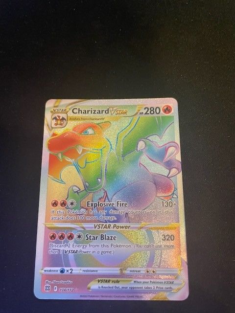 pokemon card charizard vstar rainbow rare - 174/172 - Secret end display PSA 10 Charizard Vstar Rainbow