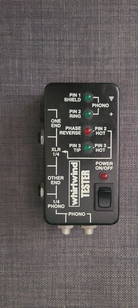 Whirlwind XLR Instrument Microphone Mic Line Tester Tool