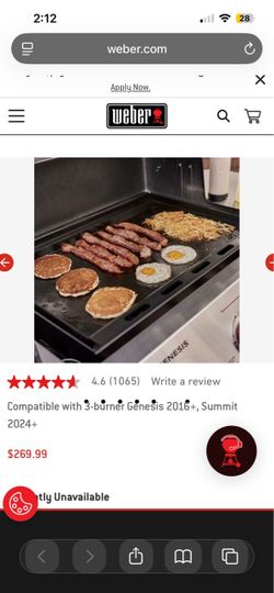 NEW Weber Rust Resistant Grill Insert