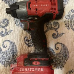 Craftsman Drill With Battery No Charger Included 20V Lithium-ion In Red And Black