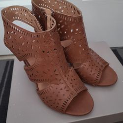 Brown Blocked Heels
