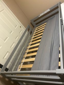 Twin low loft bed with bunkie board