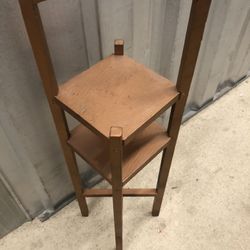 Antique Vintage Wooden Corner Stand 31.5”