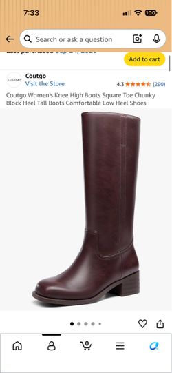 Brown boots size 7