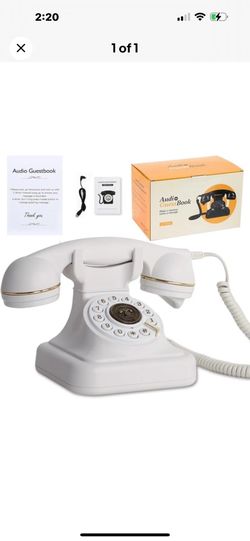 ROOMEDAL Audio Guest Book Wedding Phone, Guest Book Retro Record Audio Messages