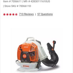 Stihl Magnum BR 800 X Backpack Blower