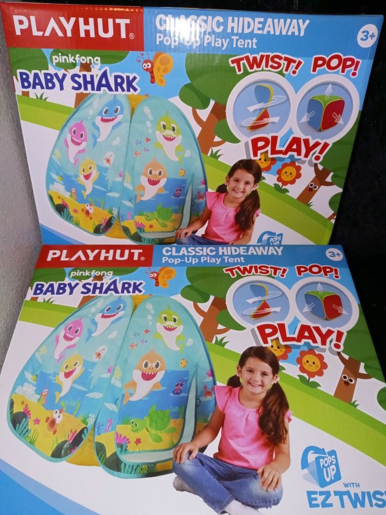 Baby shark pop up tent