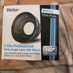 Vivitar 58mm Wide Angle Lens with Macro 0.43x