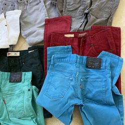 Skinny jeans all different colors boys or girls size 24 inches