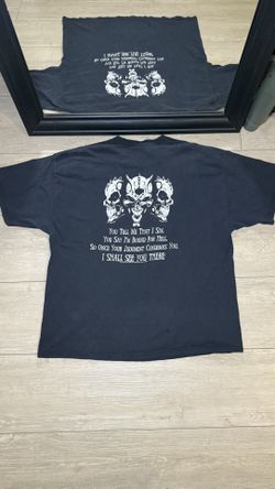 Vintage / Y2K 2000s Wicked Jester Triple Skull Devil Shirt 