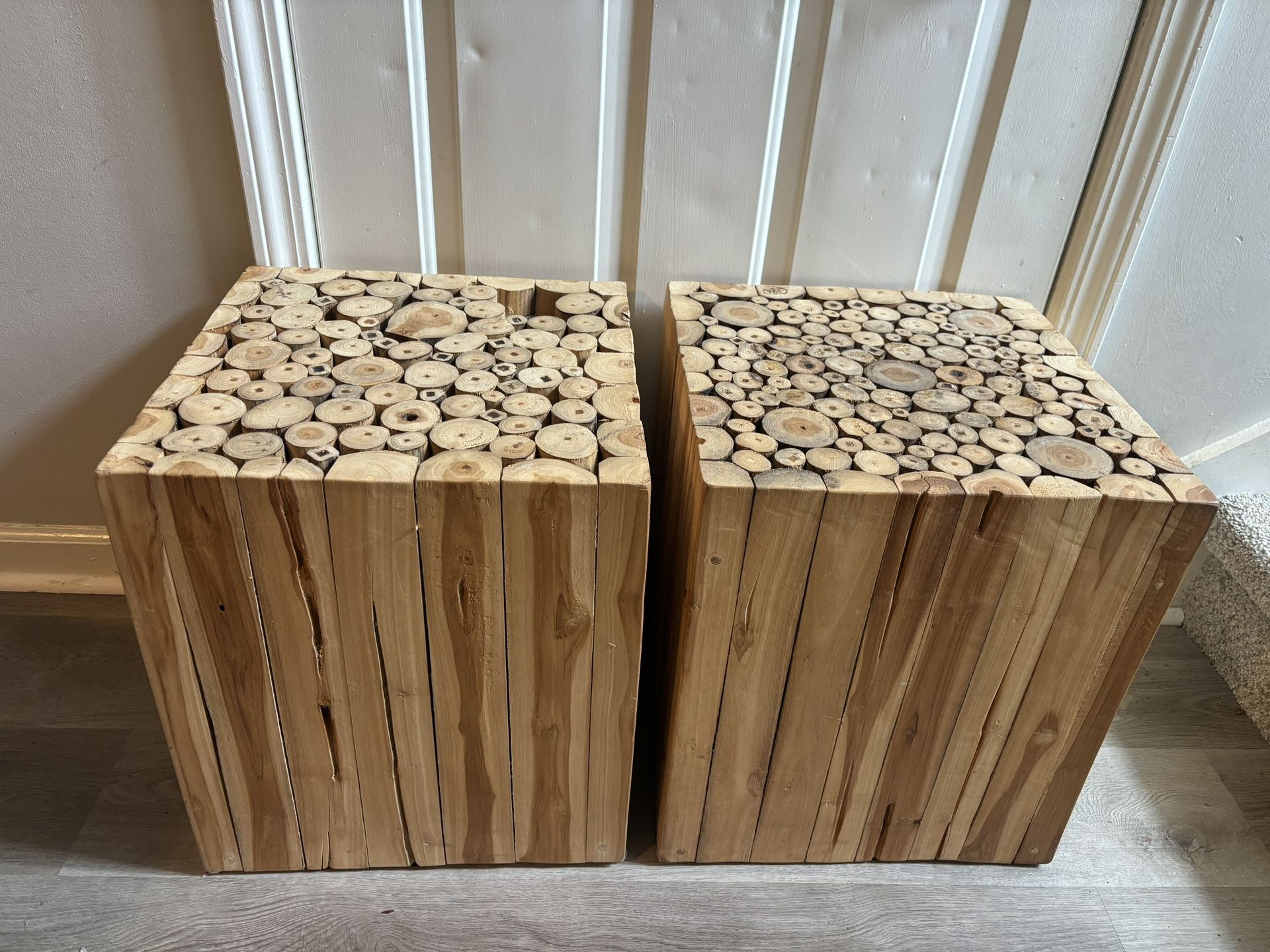Teak Wood Square Side Table