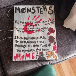 Hand Painted Poem And Ocean 